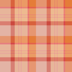Seamless pattern in great orange, red and pink colors for plaid, fabric, textile, clothes, tablecloth and other things. Vector image.