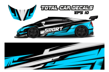  Sports car wrapping decal design