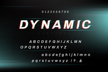 High speed dynamic alphabet font set