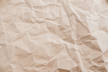 background old brown crumpled paper texture