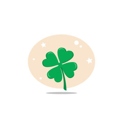 four leaf clover flat icon design element
