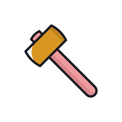 Hammer Vector  Icon Filled Outline Style Illustrations 