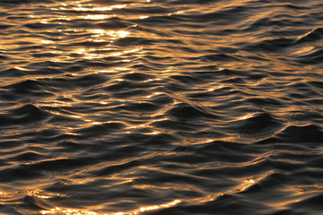 Sunset water reflections