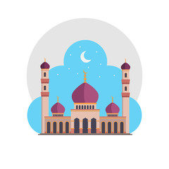 mosque islamic flat icon design element