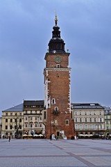 Rathausturm in Krakau, Polen