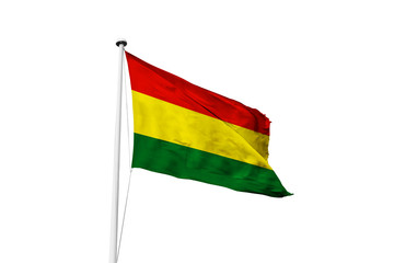 World flag waving 3D rendering isolated white background