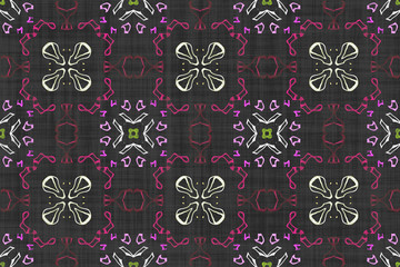 Abstract fabric pattern- mosaic illustration