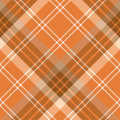 Seamless pattern in great cozy orange and brown colors for plaid, fabric, textile, clothes, tablecloth and other things. Vector image. 2