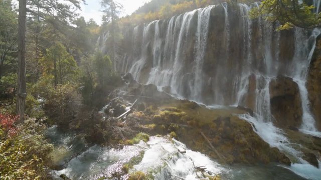 View of the Nuo Ri Lang Waterfall (Nuorilang)