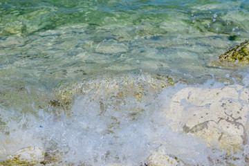 Seascape background- sea and stones