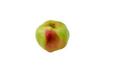 Apple close up. Isolated image. Apple on a white background.