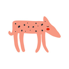 Cute cartoon animal vector illustration. Abstract icon for baby posters, art prints, fashion apparel or stickers.