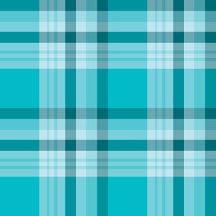 Seamless pattern in great beautiful water blue  colors for plaid, fabric, textile, clothes, tablecloth and other things. Vector image.