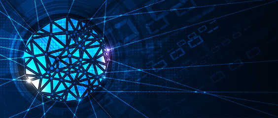 Technology data background, idea of global business solution