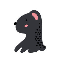 Cute cartoon animal vector illustration. Abstract icon for baby posters, art prints, fashion apparel or stickers.