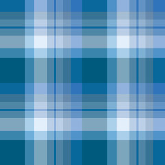 Seamless pattern in great beautiful light and dark blue and white  colors for plaid, fabric, textile, clothes, tablecloth and other things. Vector image.