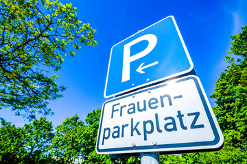 parking sign only for women