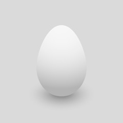 White egg. Vector illustration.