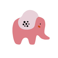 Cute cartoon animal vector illustration. Abstract icon for baby posters, art prints, fashion apparel or stickers.