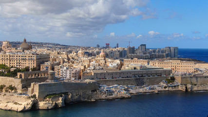 Fototapeta na wymiar Valletta - the capital city of Malta from above - aerial photography