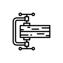 Handsaw Vector Icon Line Style Illustrations 
