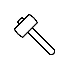 Hammer Vector Icon Line Style Illustrations 