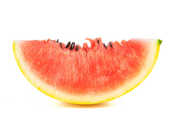 Fresh yellow watermelon isolated on white background.