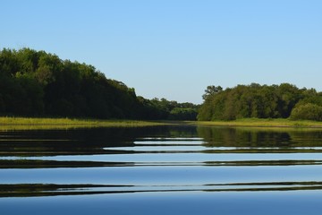 Obraz premium boat on the lake