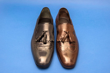 handmade leather men shoes isolated 