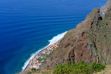 Cliffs and coastline Paul Do Mar, Madeira Island, Portugal