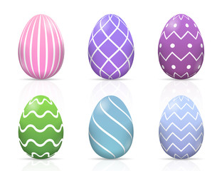 Easter eggs collection - obrazy, fototapety, plakaty