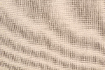 Two-thread fabric, top view. Beige textile.