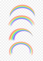 Rainbow icon realistic.
