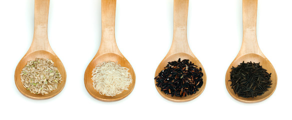 Rice integral, basmati, Wild rice and black rice