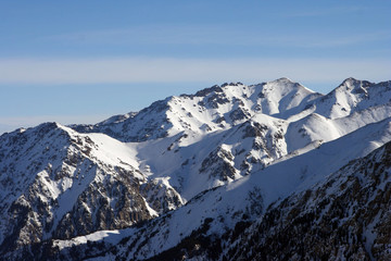 mountains in winter