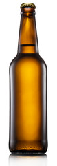 Bottle of light beer isolated on a white background. File contains clipping path.