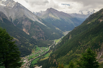 Fototapeta premium Swiss Alps, Beautiful Alps, Mountains in clouds