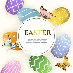 Happy Easter. Easter eggs. Easter card. 