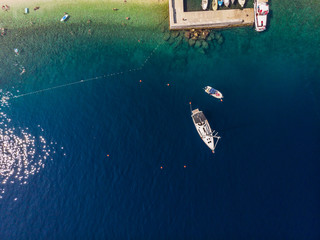 Bali beach coast line. The island Cres, Croatia. Adriatic. September 2019