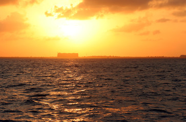 sunset at sea
