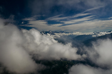 Swiss Alps, Beautiful Alps, Mountains in clouds