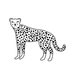 Cute cartoon animal vector illustration. Abstract icon for baby posters, art prints, fashion apparel or stickers.