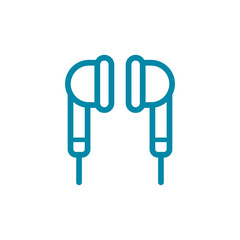earphone icon in trendy flat style