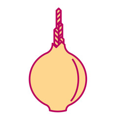 Minimal style onion illustration. Icon or logo design.