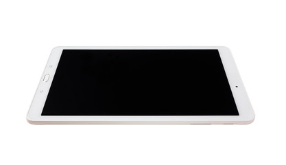 White tablet isolated on white background