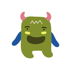 Cute cartoon animal vector illustration. Abstract icon for baby posters, art prints, fashion apparel or stickers.