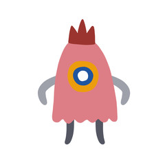 Cute cartoon animal vector illustration. Abstract icon for baby posters, art prints, fashion apparel or stickers.