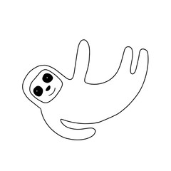 Cute cartoon animal vector illustration. Abstract icon for baby posters, art prints, fashion apparel or stickers.