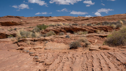 Desert next to Page, canyon and red sand
