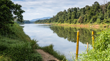 Landcape image of the Periyar river in Kerala, India